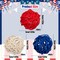 18-Pack Red, White & Blue Rattan Decorative Balls for 4th of July & Home Decor